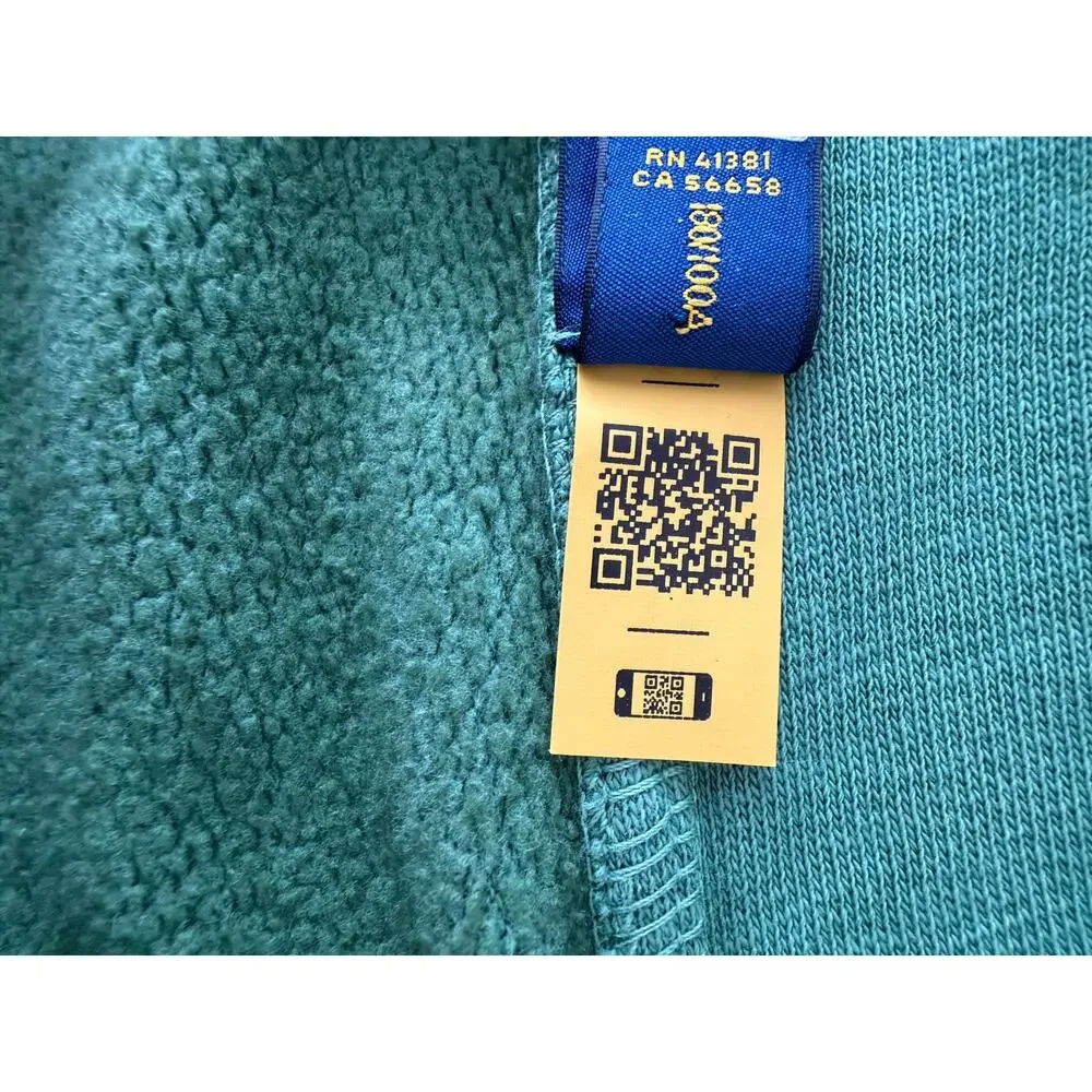 Polo Ralph Lauren Sweatshirt Green Vintage Fleece Jumper Pullover Jacket Mens L